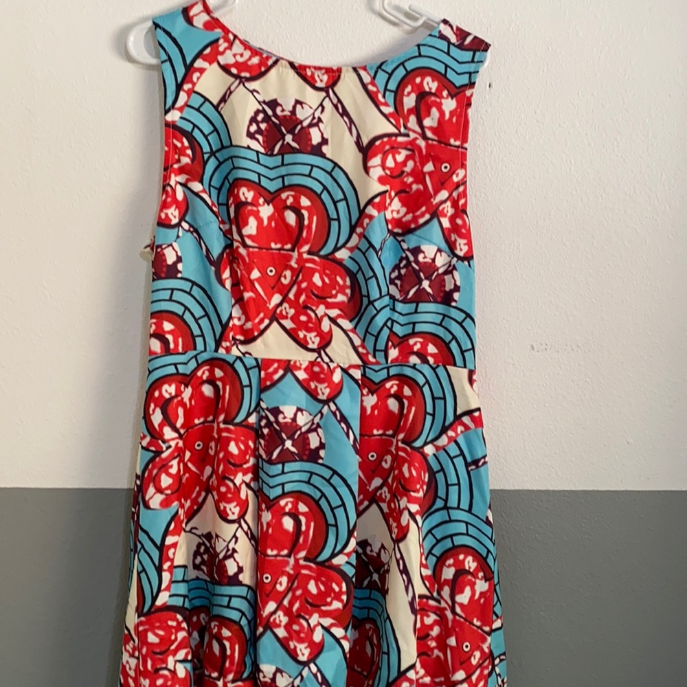 Red and blue dress